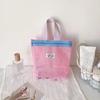 Mesh Handbag Makeup Bag Handbags for Women Makeup Pouch Portable Wash Bag Beach Bag Mobile Key Small Item Storage Bags Organizer