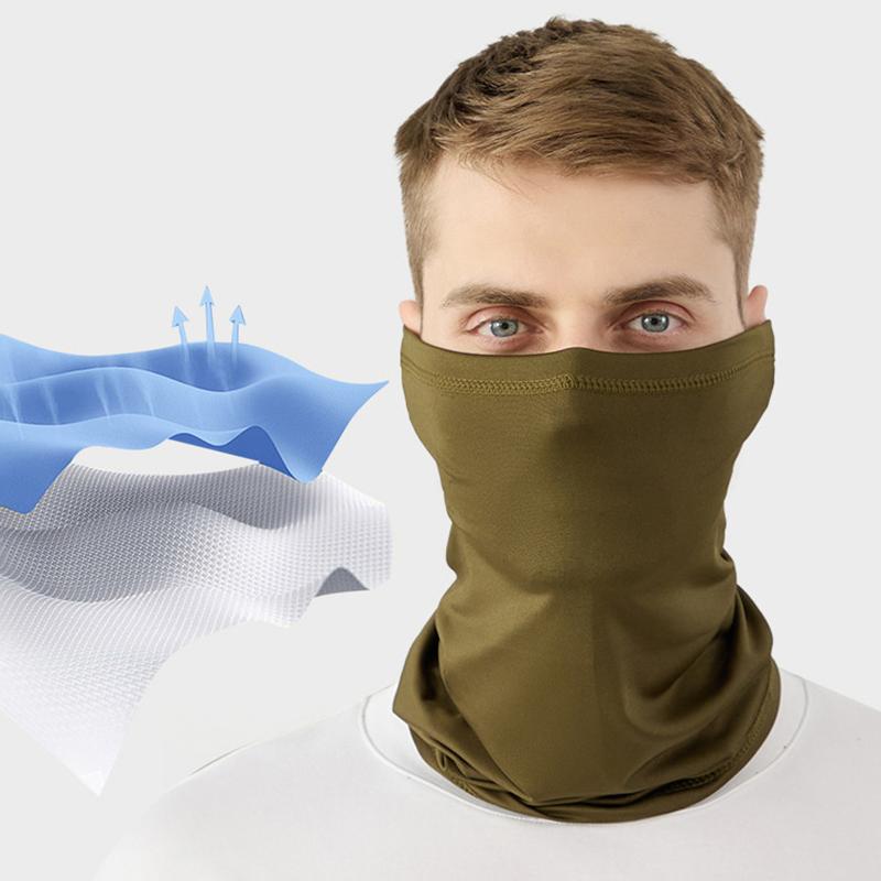 Mountain Bib Face Mask Sunblock Ice Silk Bandana Breathable Sun Protection Outdoor Sports Fishing Magic Scarf Men Women