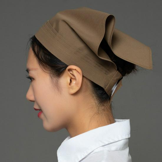 Unisex Chef & Waiter Headscarf Cap for Kitchen Hygiene