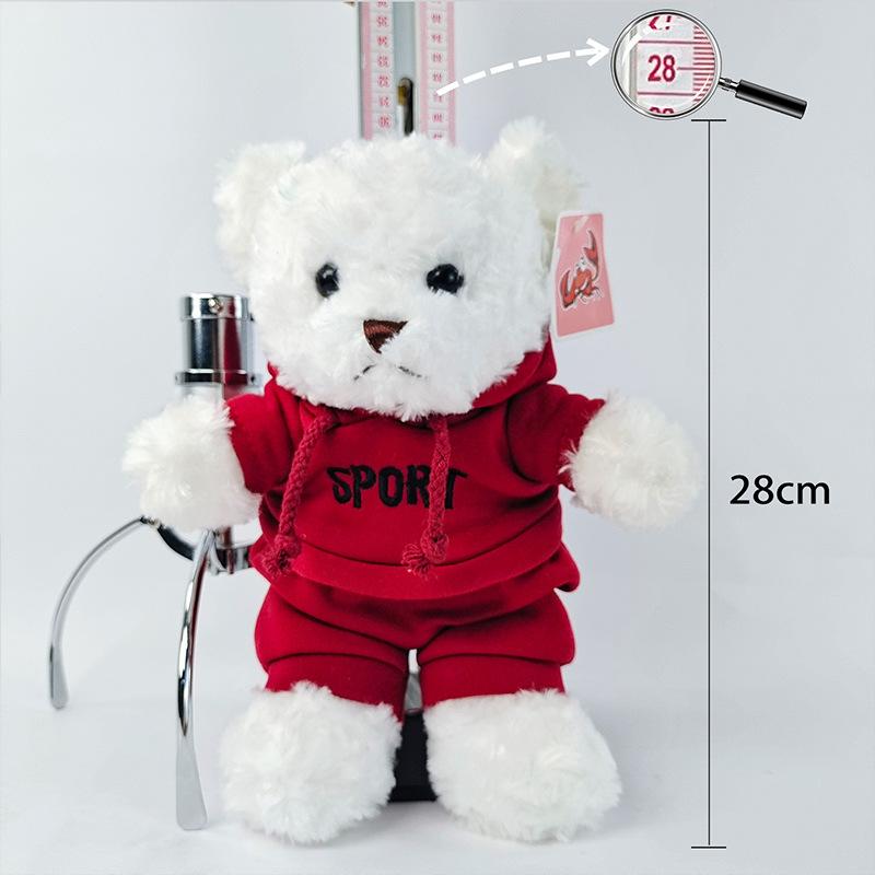 New Sweatshirt Teddy Bear Doll Plush Toy Cute Bear Doll Children's Birthday Gift Doll Doll Doll