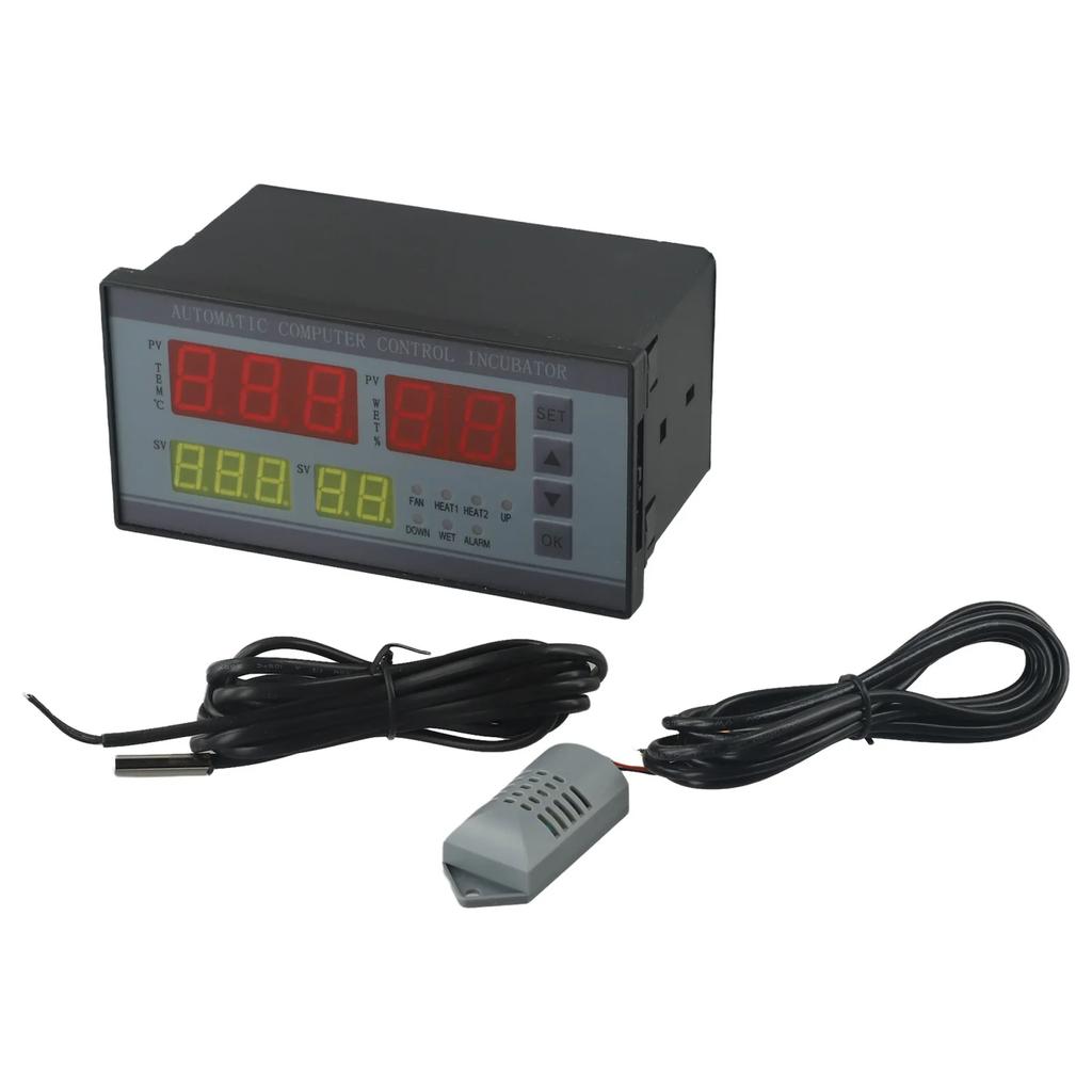 Thermostat With Sensor Probe Black XM-18 Incubator Controller Humidity Display Range 0-99 RH User-friendly Design