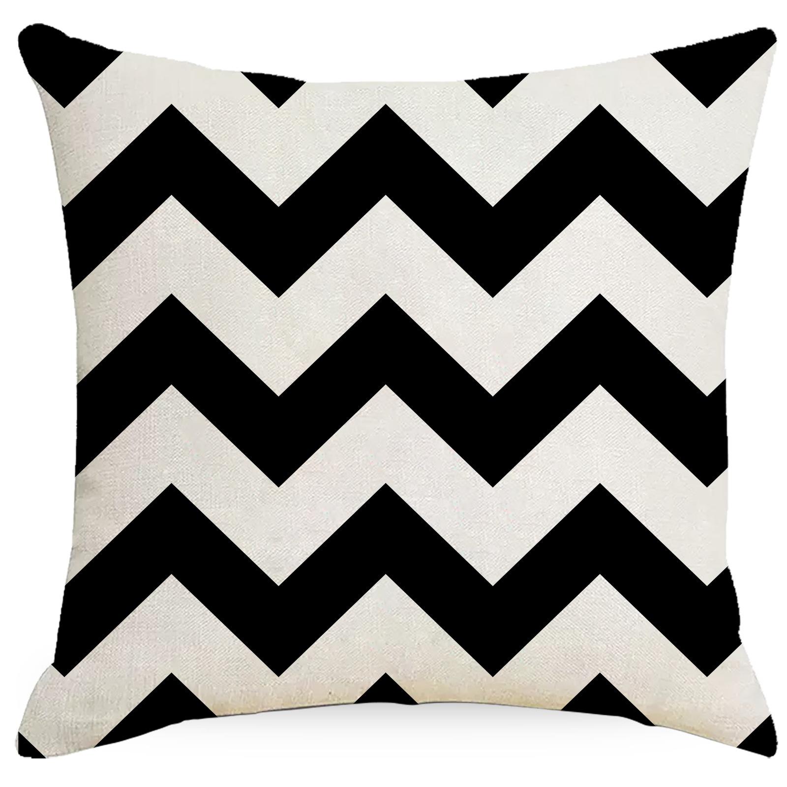 

Черно-белый геометрический узор наволочка для диванной подушки 45*45см 45*45