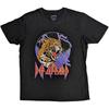 Def Leppard T-Shirt Lightning Leopard Band Offiziell Neu Schwarz