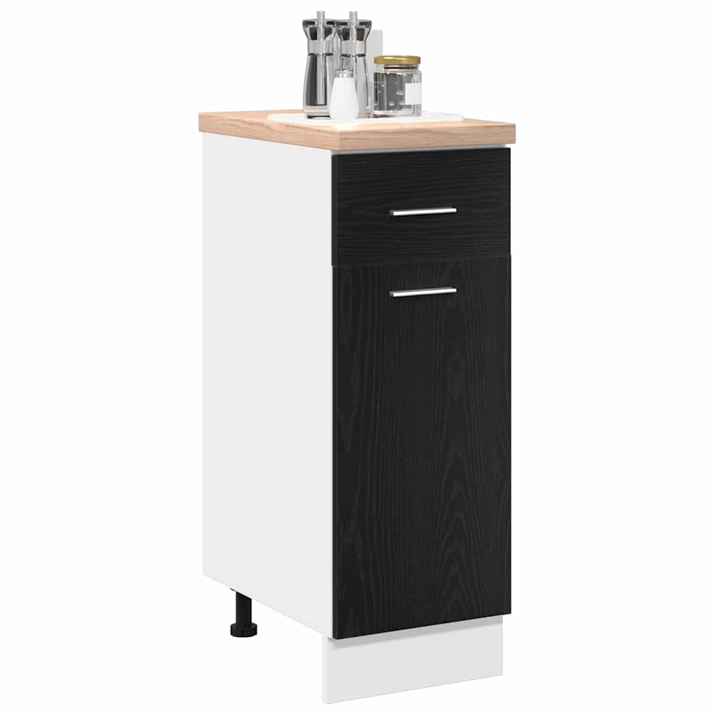 Hanging Cabinet with Shelf Black Oak Effect 30 x 46 x 81.5 cm