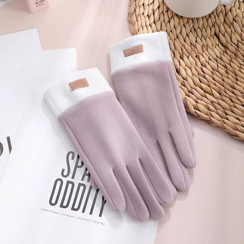 Winter Outdoor Thermal Gloves Female Touch Screen Plus Velvet Padded Cycling Non Slip Cycling Gloves Velvet.