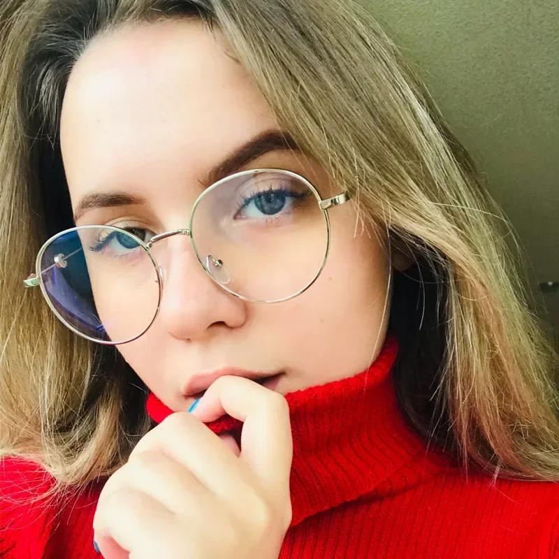 Women Anti Blue Light Glasses Computer Blue Blocking Gaming Big Size Moon Cat Eye Eyeglasses Frame Glasses Women