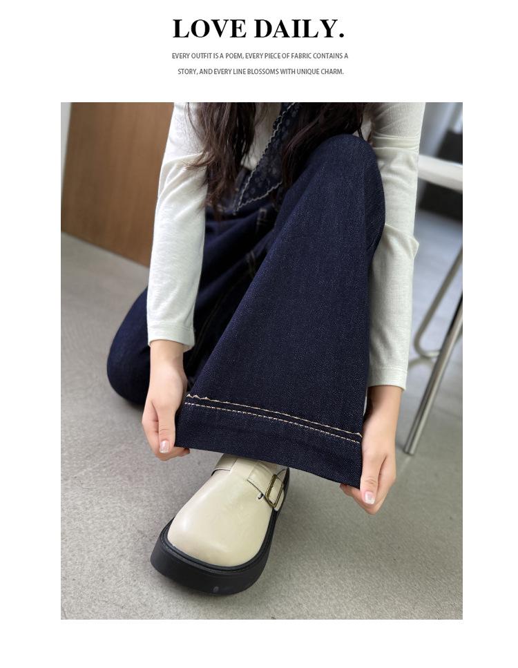 Girls' Wide-Leg Casual Pants – Spring/Autumn 2025 Korean Fashion, Versatile Long Pants for Big Kids