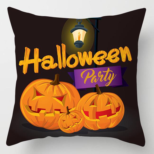 Nový Halloweenský povlak na polštář s dýní Domácí dekorace Povlak na polštář