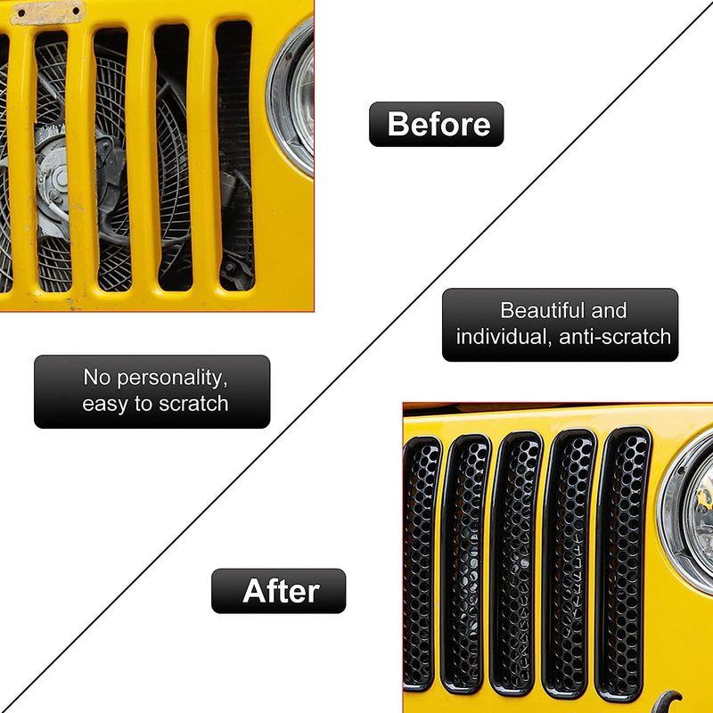 Kit Inseri Griglia Anteriore Rete a Nido d'Ape Per Jeep Wrangler TJ & Unlimited 1997 1998 1999 2000 2001 2002 2003 2004 2005 2006 2007