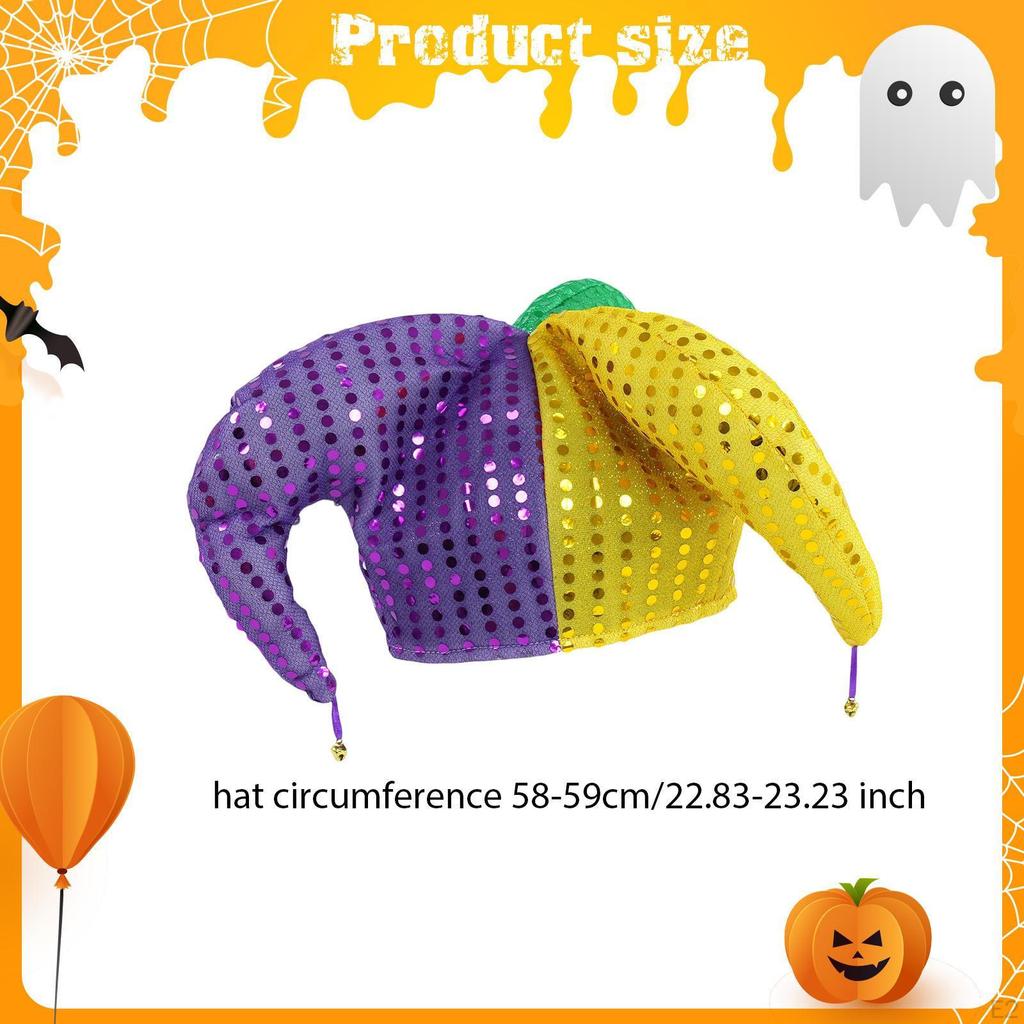 Halloween Clown Hat Headgear Cap Adults Party Favor Fancy Dress Court