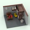 Street View Corner Room Bar Kitchen Scene Diy Assembly Holiday Gift Ornament Building Block