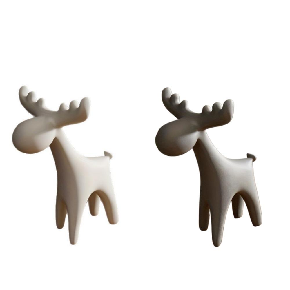 3D Printed European Style Deer Ornament Creative Home Craft Decoration For TV Cabinet Desktop Figurine Room Decor Gift