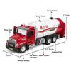 1:32 Alloy Fire Engineering Vehicle Series Model Diecast Car Toys Water Truck Doors Opened Rubber Tires Container Festival Gifts