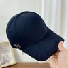Fashion Hat Korean Version Versatile Solid Color Alphabet Embroidery Curved Brim Shade Baseball Cap Korean Khaki Trendy Men's and Women's Cap