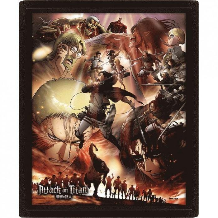 Attack On Titan 3D Framed Poster