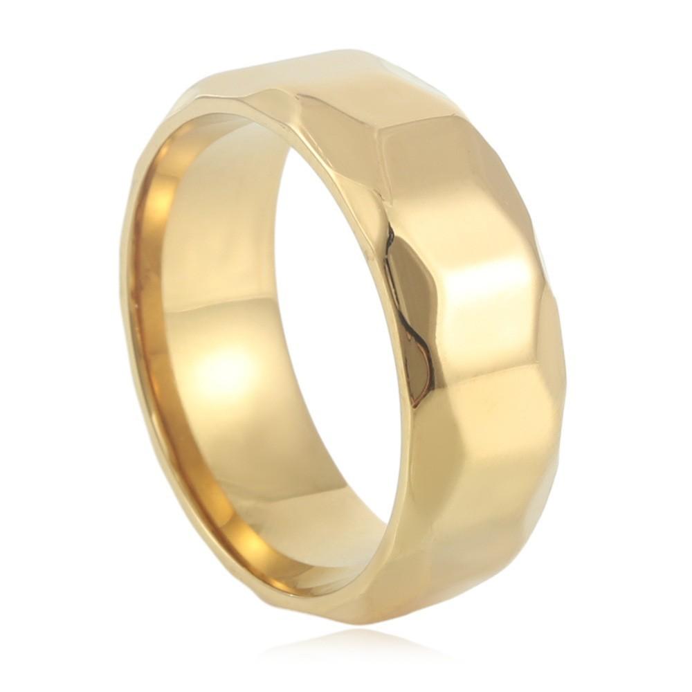 2026 European and American New Products, Plain Ring Rhombus Ring, Fashionable and Simple Flower Ring Ring Hand Jewelry No. 7 золотой