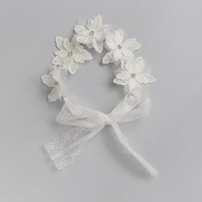 Baby-Spitzenstirnband im koreanischen Stil – Fünf-Blütenblatt-Design für Säuglinge und Kleinkinder, perfekt für Fotos und besondere Anlässe