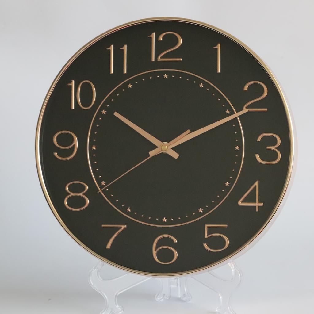 10 Inch 25cm Plastic Clock, Home Stereo Wall Clock, Bedroom Living Room, Minimalist Nordic Quartz Clock