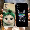 For Oppo A54 4G Case Black Silicone Soft TPU Shockproof Phone Cases For Oppo A54 Painted Phone Cover CPH2239 Protective Fundas