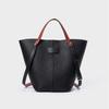 Cowhide Vegetable Basket Bucket Bag Genuine Leather Large-capacity Work Commuting Crossbody Bag