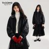 Winter-Lederjacke für Mädchen