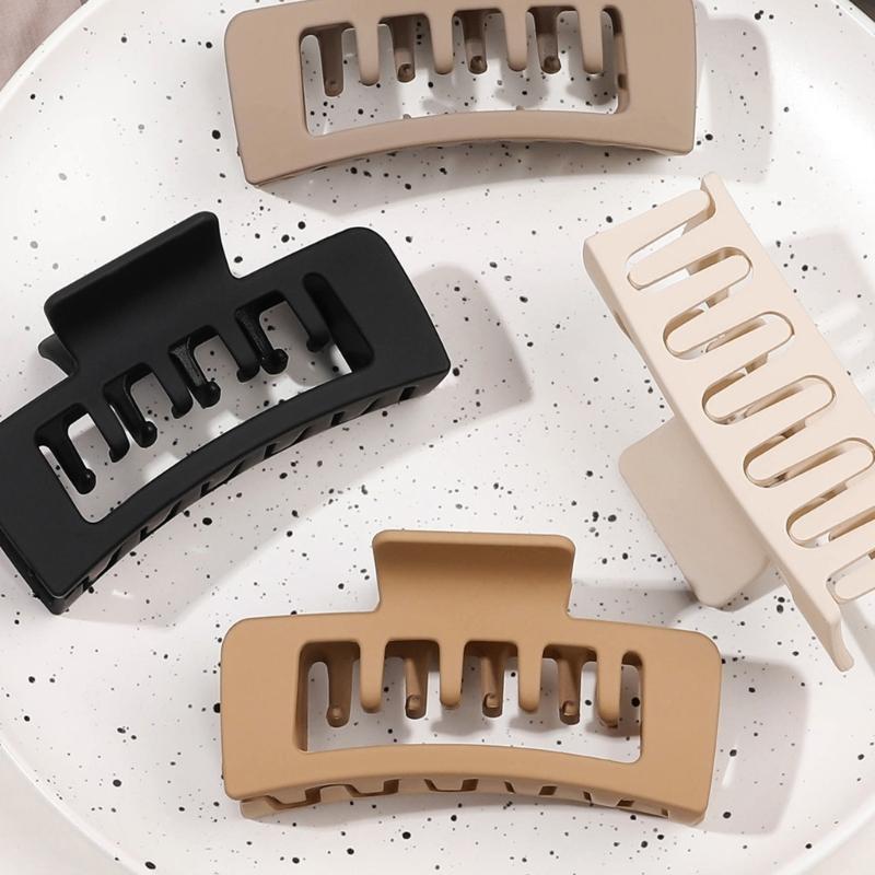 Square Plastic Hair Claw Clip For Women Secure Grip Lightweight Hair Accessory Hairpin For Comfort And Styling