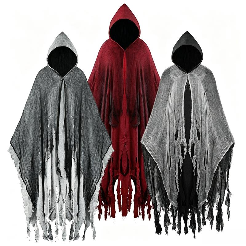 Halloween Ghost Dementors Cosplay Costume Unisex Gothic Horror Zombie Vampires Hooded Capes Day Of The Dead Party Props Cloaks