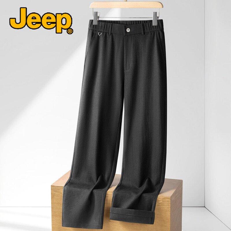 Мужские летние дышащие прямые повседневные брюки JEEP из льна 3XL