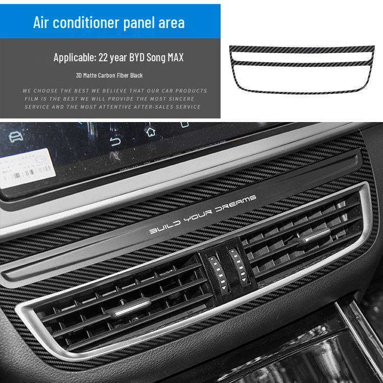 BYD Song Max 21-22 Kohlefaser Mittelkonsolenaufkleber - Gebürstet Schwarz Innenraumverkleidung