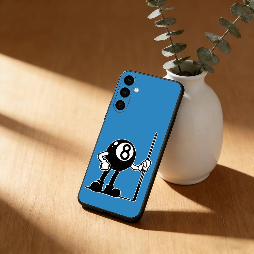 

Billiards Snooker Phone Case For Samsung GalaxyA13,21s,22,31,32,52,53,71,72,73,Soft Black Cover Samsung a40