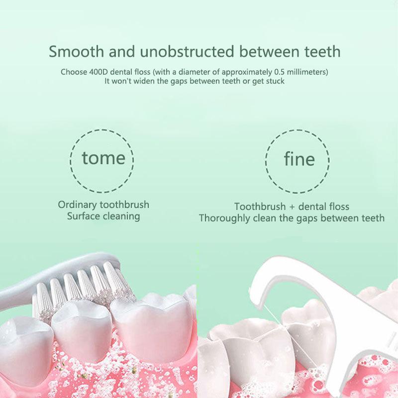 Portable 50Pcs/Box Disposable Superfine Dental Floss Deep Cleaning Toothbrush Tooth Gap Cleaning Oral Care Travel Daily Life