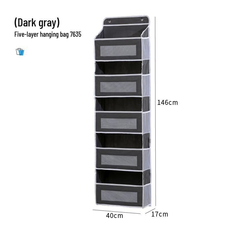 Wall-Mounted Multi-Layer Storage Bag for Household Items and Toys
