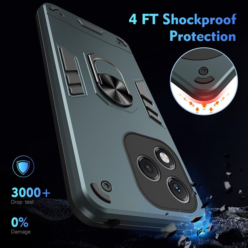 For Honor 400 Lite 5G Case Armor Shockproof Lens Protect Cases For Honor400 Lite Finger Ring Holder Magnetic Cover