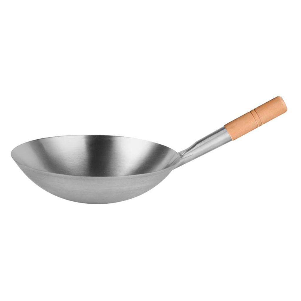 Tradycyjny Chiński Ręcznie Robiony Wok Ze Stali Nierdzewnej Nieprzywierająca Patelnia Wok Gruba Patelnia Wok Naczynie Ze Stali Nierdzewnej