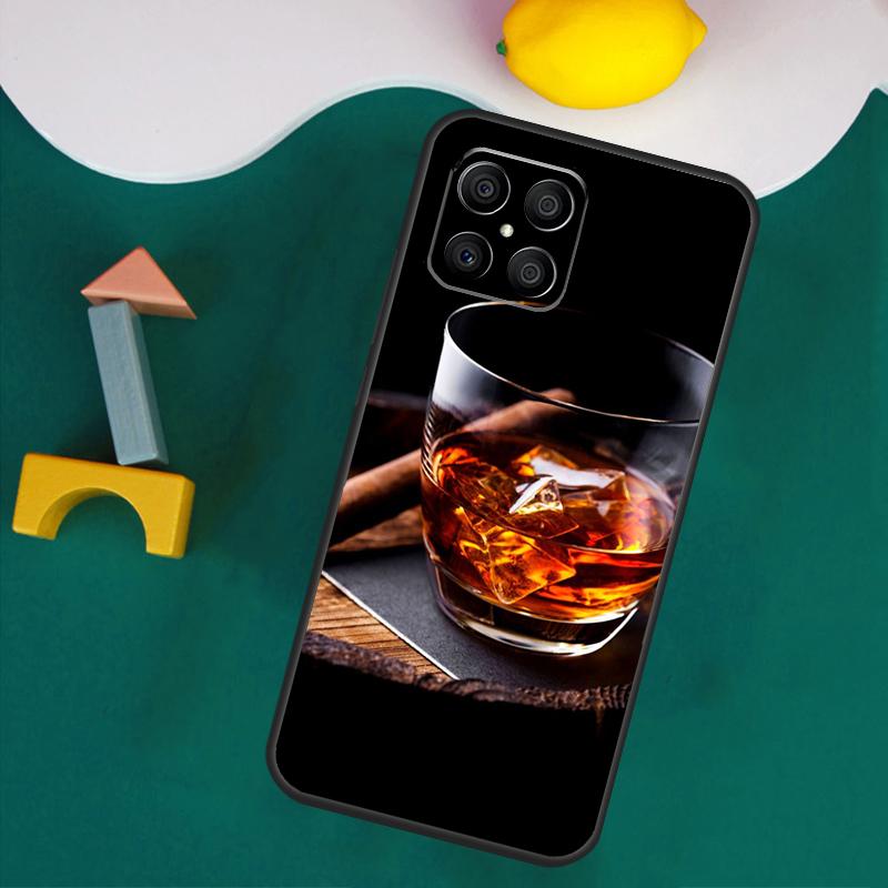 Cigar and Whiskey Case For Honor Magic 7 Pro 5 6 Lite Honor 200 Pro 50 70 90 X9a X8a X8 X9 X8b X9b X9c Cover