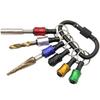 6pc Color Keychain Quick Change Extension Rod 1/4 Hexagonal Handle Screwdriver Head Quick Release Sleeve Conversion Rod Tool Set