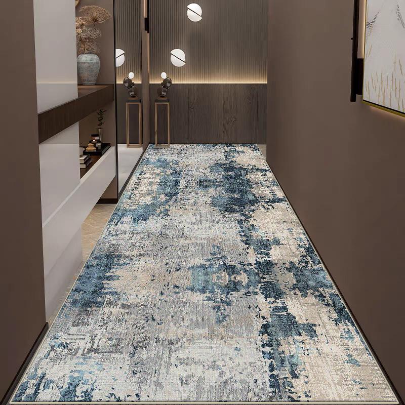 Moderner Flurläufer Teppich für Flur Wohnzimmer Dekoration Heim Gang Bodenmatten Luxus Eingangsbereich Dekor Bereich Langer Streifen Teppich