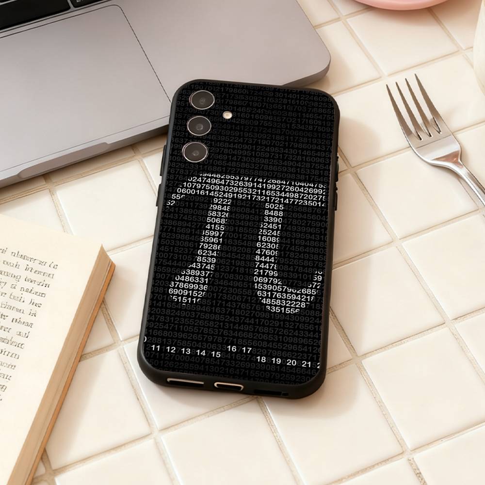 Math Formula Pi phone Case For Samsung Galaxy A73,A72,A71,A70,A53,A52,A51,Others Soft Black Shell