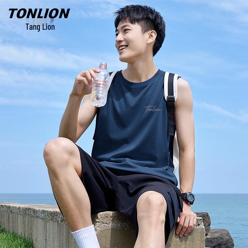 Мужская хлопковая повседневная майка TonLion без рукавов 4XL