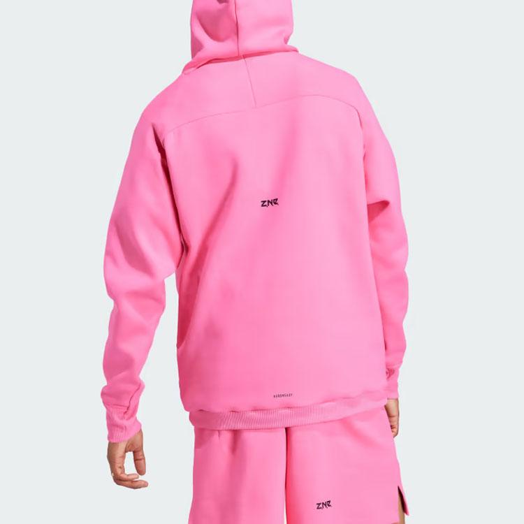 Adidas Z.N.E. Premium Hoodie With Solid Color Logo Men Hoodies Pink IN5117