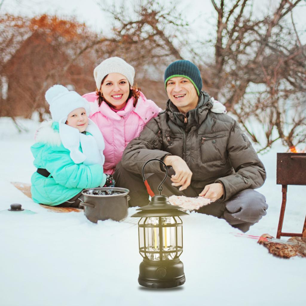 300 Lumens 1200mah Portable Lanterns, Garden Outages LED Camping Lantern, Multifunctional Vintage Hanging Lanterns Retro Garden