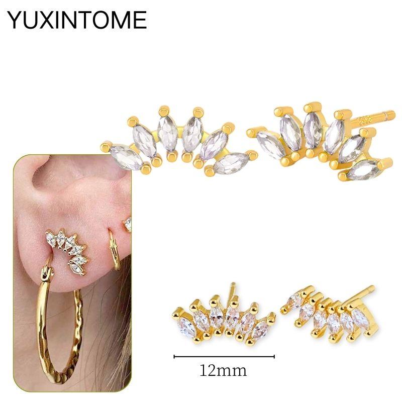 925 Silbernadel Exquisite Weiße Zirkon Steckerohrringe für Damen Geometrische Lange Kette Quaste Ohrringe Luxuriöser Schmuck