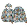 Children Girls And Boys Fashion Jacket Casual Printed Long-sleeved Hooded Cardigan Sweatshirts