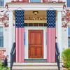 Vertical Set with Star and Stripe Pattern for Outdoor and Indoor Wall Hanging Decoration 2 Durable Fabric Material for Events and Celebrations