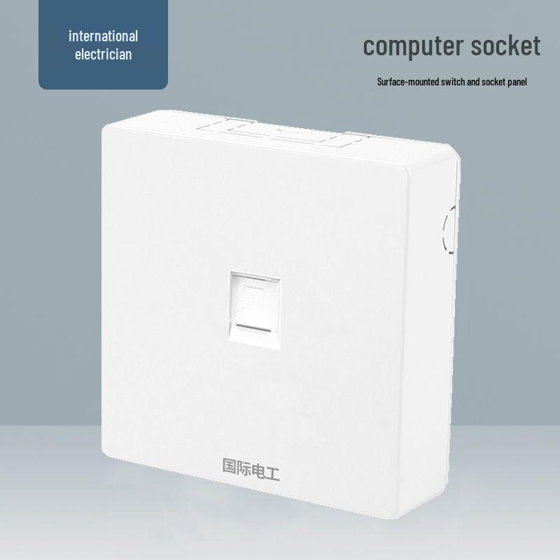 Ultra-Thin One-Way Multi-Control Electrical Surface Switch & Socket Panel with Box