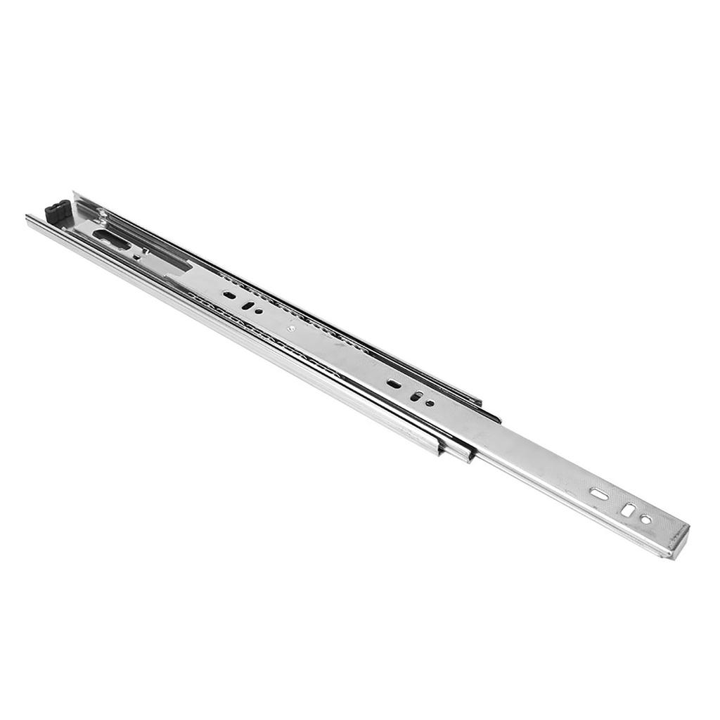 2 Pcs Drawer Slide 12in 3 Sections Ball Bearing Flexible Cabinet Drawer Sliding RailWhite