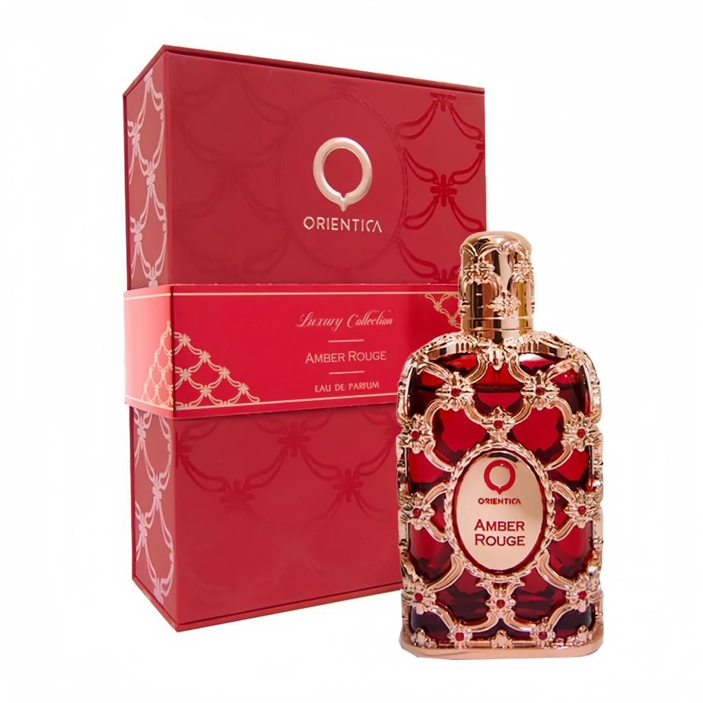 Orientica Amber Rouge Oriental Dubai Parfüm für Damen Herren 100ml Eau de Parfum Langanhaltender Duft Duft Oud Arabisches Geschenk