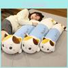Plush Cat Pillow With Feather Cotton Filling For Girls Sleep Decor