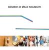 6Pcs Metal Reusable 304 Stainless Steel Straws Straight Bent Drinking Straw With Case Cleaning Brush Set Party Bar Accessory