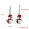 Cute Christmas Snowman Earrings For Women Elegant Snowflake Christmas Tree Sock Bells Earrings New-Year Party Jewelry Gift